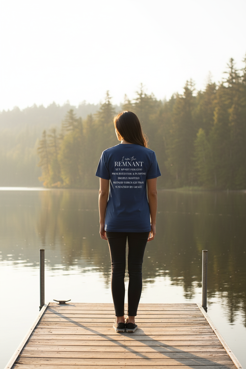 Remnant Chosen by Grace Cross T-Shirt | Romans 11:5-6